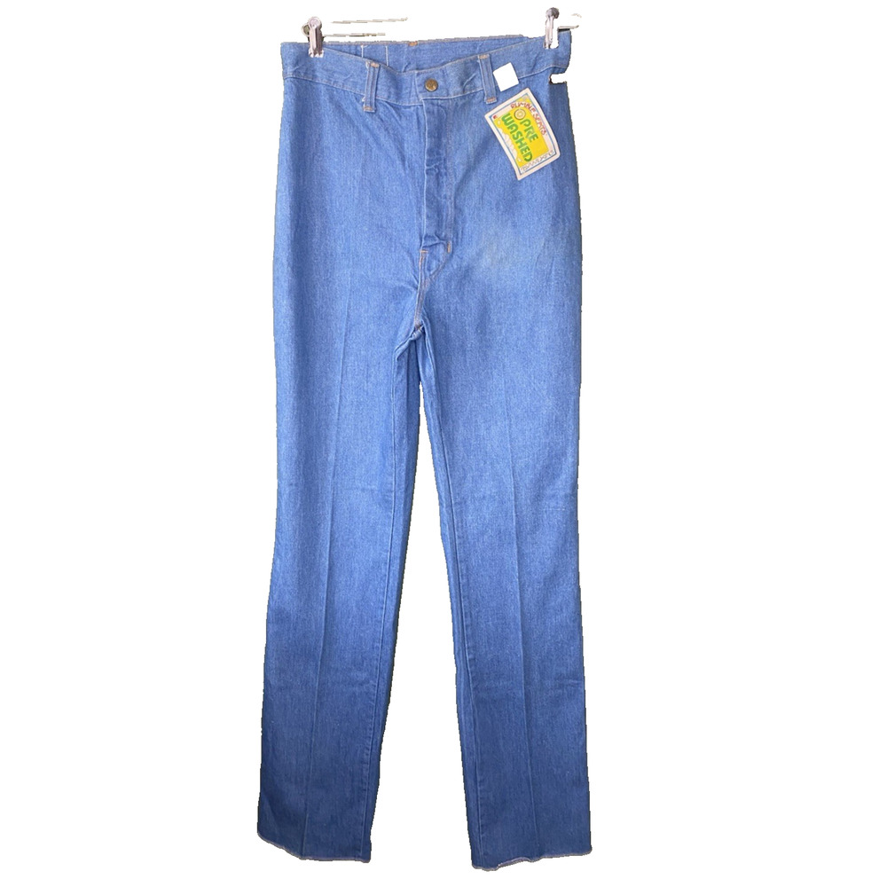 VINTAGE 70's Jeans Womens Denim Pants 28" Waist NWTF Rumble Seats Wilkins Retro
